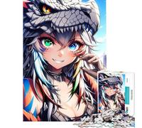 1000 Piece Jigsaws for Adults Dino Anime Girl Challenging To Complete Staycation Kill Time Practical Game for Ages 14 And over (38x26cm)