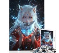 1000 Piece Jigsaws for Adults Divine Fox Guardian Educational Game For Family Fun Educational Toy Improving Love between Couples (52X38cm)