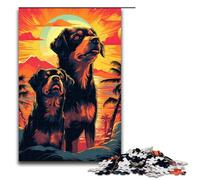 1000 Piece Jigsaws for Adults Dogs with The Sun behind Them1 Puzzle - Challenging Game A Work of Art Suitable for And Teenager 14 And Up 1000 PCS