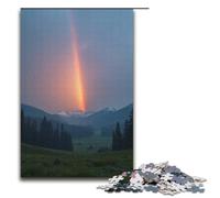 1000 Piece Jigsaws for Adults Double Rainbow Across The Valley after The Rain Jigsaw Puzzle - Challenging Game A Work of Art Suitable for And Teenager 14 And Up 1000 PCS(38x26cm)