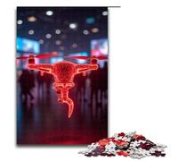 1000 Piece Jigsaws for Adults Drone Show Jigsaw Puzzle - Challenging Game A Work of Art Suitable for And Teenager 14 And Up 1000 PCS(75x50cm)