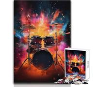 1000 Piece Jigsaws for Adults Drums Enjoyful Peaceful Spare Time Exact Precision Fit Play Toy Size 38x52cm