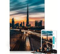 1000 Piece Jigsaws for Adults Dubai City UAE Premium Edge Art Brain Teaser Gift Casual Play Game Birthday Activity (38x52cm)