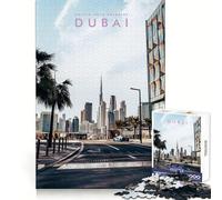 1000 Piece Jigsaws for Adults Dubai Street Accurate Joint Fun Brain Activity Fun Peace Time Play Birthday Activity (38x52cm)