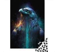 1000 Piece Jigsaws for Adults Eagle Fantasy Art Print-1 Puzzle for Adults Brain Teaser Game Precision Cutting Challenging To Complete 52x38cm/1000pcs