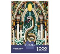 1000 Piece Jigsaws for Adults Egyptian Serpent Art Print Jigsaw for Adults Relaxing Games But Fun And Humorous Great Gift for Gaming 70x50cm/1000pcs