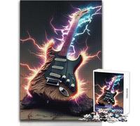 1000 Piece Jigsaws for Adults Electric Guitar Enjoyful Peaceful Spare Time Exact Precision Fit Play Toy Size 38x26cm