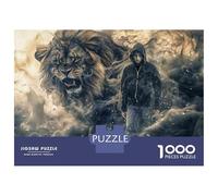 1000 Piece Jigsaws for Adults Empowerment Lion's Roar Hoodie for Men Jigsaw for Adults Relaxing Games But Fun And Humorous Great Gift for Gaming 38x26cm/1000pcs