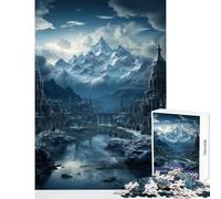 1000 Piece Jigsaws for Adults Enchanted Frost Citadel Adult Jigsaw Puzzles Difficult Hard Every Piece Is Unique - Beautiful Design Game (38x26cm)