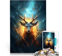 1000 Piece Jigsaws for Adults Epic Dark Deer Stressabbau Staycation Zeit totschlagen Geburtstagsgeschenke38x26cm