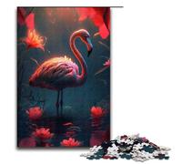 1000 Piece Jigsaws for Adults Floral Fantasy Flamingo Puzzle Challenging Game A Work of Art Suitable for And Teenager 14 And Up 75x50cm