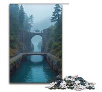 1000 Piece Jigsaws for Adults Flowing Water Bridge () Puzzles Gifts Birthday Present Gifts for for Teenager Age 14 And Up 1000 PCS(38x26cm)