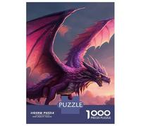 1000 Piece Jigsaws for Adults Flying Stunning Dragon Puzzle for Adults Brain Teaser Game Precision Cutting Challenging To Complete 52x38cm/1000pcs
