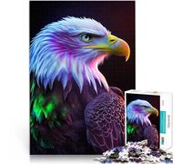 1000 Piece Jigsaws for Adults Forest Raptor Bald Eagle Educational Stress Relief Toy is ideal as a gift for the whole family 26x38cm