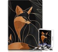1000 Piece Jigsaws for Adults Fox Elegance Contemporary Enjoyful Peaceful Spare Time Exact Precision Fit Play Toy Size 38x52cm