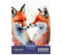 1000 Piece Jigsaws for Adults Fox Romantic Couple Jigsaws for Adults Brain Teaser Game Analysis And Logic Great Gift for Gaming 52x38cm/1000pcs