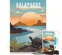 1000 Piece Jigsaws for Adults Galapagos National Park Fine Cut Art Thinking Skill Game Quiet Time Game Xmas Art Display (38x52cm)