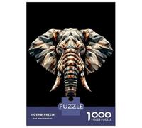 1000 Piece Jigsaws for Adults Geometric Elephant Jigsaws for Adults Brain Teaser Game Analysis And Logic Great Gift for Gaming 38x26cm/1000pcs