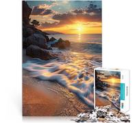1000 Piece Jigsaws for Adults Golden Rays on Shores Herausforderndes Spielspielzeug Lernspiel für Geburtstag, Weihnachten75x50cm