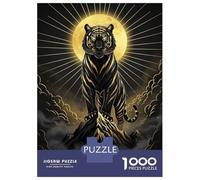 1000 Piece Jigsaws for Adults Golden Tiger on Mountain Peak Puzzles for Adults Family Games Perfect Decoration Challenging To Complete 52x38cm/1000pcs