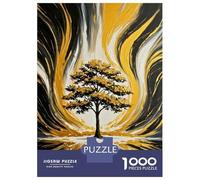 1000 Piece Jigsaws for Adults Golden Tree Abstract Painting Adult Jigsaw Puzzle Fun Games But Fun And Humorous Challenging To Complete 38x26cm/1000pcs