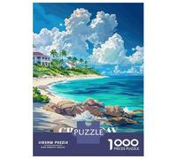 1000 Piece Jigsaws for Adults Grace Bay, Turks And Caicos Poster Jigsaw for Adults Relax Games Analysis And Logic Gifts for Friends And Family 70x50cm/1000pcs