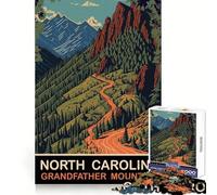 1000 Piece Jigsaws for Adults Grandfather Mountain SD Flawless Fit Art Creative Brain Play Rest Time Play Birthday Activity (38x52cm)