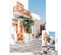 1000 Piece Jigsaws for Adults Greek Island Architecture Home Decoration Toys Gifts Ideas Educational Game Interesting Stress Reduction Size 50x75cm