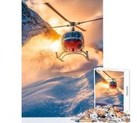 1000 Piece Jigsaws for Adults Helicopter Taking Off Adult Jigsaw Puzzles Difficult Hard Every Piece Is Unique - Beautiful Design Game (38x26cm)