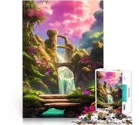 1000 Piece Jigsaws for Adults Hidden waterfall Interessante Stressreduzierung Künstlersammlung, Bildende Kunst38x26cm