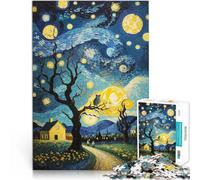 1000 Piece Jigsaws for Adults House under the stars at night Made of cardboard Suitable for ages 14 and up Family Fun It is ideal as a gift for the whole family。size：26x38cm/10.24x14.96inch