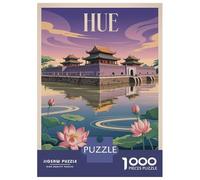 1000 Piece Jigsaws for Adults Hue Vietnam Travel Jigsaw for Adults Toy Wall Decor Presents for Women Challenging To Complete 70x50cm/1000pcs