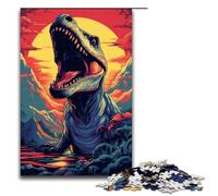 1000 Piece Jigsaws for Adults Illustration of Giant Dinosaur Jigsaw Puzzle - Challenging Game A Work of Art Suitable for And Teenager 14 And Up 1000PCS(75x50cm)