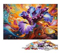 1000 Piece Jigsaws for Adults Imagine Colorful Psychedelic Flowers Puzzles Gifts Birthday Present Gifts for for Teenager Age 14 And Up 1000 PCS(38x26cm)