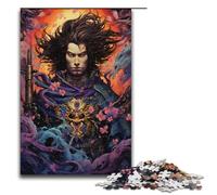 1000 Piece Jigsaws for Adults Japanese Sakura Samurai Puzzles Gifts Birthday Present, Gifts for for Teenager Age 14 And Up 1000PCS(38x26cm)