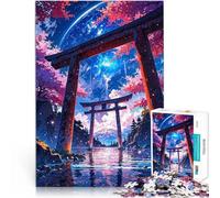 1000 Piece Jigsaws for Adults Japanese Torii Gate Space Landscape Präzisionsschnitt Geeignet für die Schreibtischdekoration52x38cm