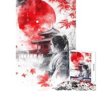 1000 Piece Jigsaws for Adults Japanese Warrior Path Educational Game For Family Fun Educational Toy Improving Love between Couples (50X75cm)