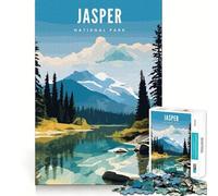 1000 Piece Jigsaws for Adults Jasper National Park Fine Cut Art Thinking Skill Game Quiet Time Game Xmas Art Display (38x26cm)
