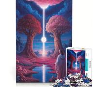 1000 Piece Jigsaws for Adults Jesus Heavenly Pathway Hands-on Game Wall Decoration Suitable for Desktop Decoration 38x52cm
