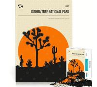 1000 Piece Jigsaws for Adults Joshua Tree National Park Fine Cut Art Thinking Skill Game Quiet Time Game Xmas Art Display (38x26cm)