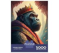 1000 Piece Jigsaws for Adults King Gorilla Portrait Jigsaw for Adults Toy Wall Decor Presents for Women Challenging To Complete 70x50cm/1000pcs
