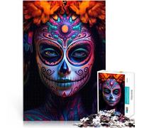 1000 Piece Jigsaws for Adults La Catrina Girl Pädagogisches Spielzeug zum Stressabbau Geburtstagsgeschenk, Geschenke38x26cm