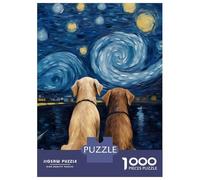 1000 Piece Jigsaws for Adults Labrador Love Couple Jigsaws for Adults Brain Teaser Game Analysis And Logic Great Gift for Gaming 38x26cm/1000pcs