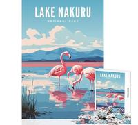 1000 Piece Jigsaws for Adults Lake Nakuru National Park Puzzles for Teenagers Pattern Assembly Educational Challenge Toy Intellectual Game (38x52cm)