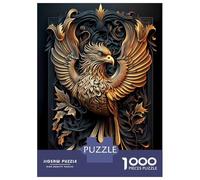 1000 Piece Jigsaws for Adults Legendary Golden Phoenix Jigsaws for Adults Brain Teaser Game Analysis And Logic Great Gift for Gaming 38x26cm/1000pcs
