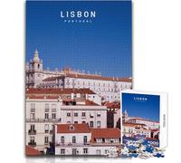 1000 Piece Jigsaws for Adults Lisbon Family Fun & Game Night But Fun And Humorous Art Work Gift Size 38x26cm