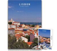 1000 Piece Jigsaws for Adults Lisbon Family Fun & Game Night But Fun And Humorous Art Work Gift Size 50x75cm