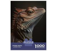 1000 Piece Jigsaws for Adults Lizard Portrait Jigsaws for Adults Brain Teaser Game Analysis And Logic Great Gift for Gaming 38x26cm/1000pcs