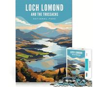 1000 Piece Jigsaws for Adults Loch Lomond National Park Fine Cut Art Thinking Skill Game Quiet Time Game Xmas Art Display (50x75cm)