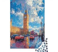 1000 Piece Jigsaws for Adults London Cityscape with Big Ben Puzzle for Adults Brain Teaser Game Precision Cutting Challenging To Complete 38x26cm/1000pcs